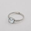 Aqua Lumière Ring｜海光澄韻 925純銀海藍寶石戒指