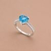 Azure Heartlight Ring｜湛藍心光 925純銀瑞士藍托帕石戒指