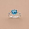 Azure Heartlight Ring｜湛藍心光 925純銀瑞士藍托帕石戒指