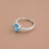 Azure Heartlight Ring｜湛藍心光 925純銀瑞士藍托帕石戒指