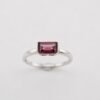 ringsilverhombixirectangle1 Rose Prism Ring|玫紅光稜 925純銀玫紅碧璽戒指