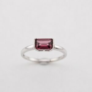 Rose Prism Ring｜玫紅光稜 925純銀玫紅碧璽戒指