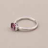 ringsilverhombixirectangle4 Rose Prism Ring|玫紅光稜 925純銀玫紅碧璽戒指
