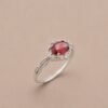Crimson Bloom Ring｜緋紅綻放 925純銀紅石榴石戒指
