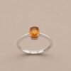 Amber Solace Ring｜琥珀暖陽 925純銀馬德拉黃水晶戒指