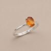 Amber Solace Ring｜琥珀暖陽 925純銀馬德拉黃水晶戒指