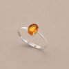 Amber Solace Ring｜琥珀暖陽 925純銀馬德拉黃水晶戒指