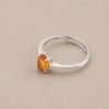 Amber Solace Ring｜琥珀暖陽 925純銀馬德拉黃水晶戒指