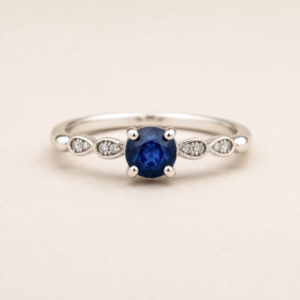 Sapphire Vine Ring｜藍寶藤光 925純銀藍寶石鋯石戒指