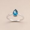 ringsilverlondontopazgota1 Midnight Teardrop Ring|夜藍之滴 925純銀倫敦藍托帕石戒指