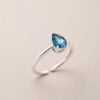 ringsilverlondontopazgota2 Midnight Teardrop Ring|夜藍之滴 925純銀倫敦藍托帕石戒指