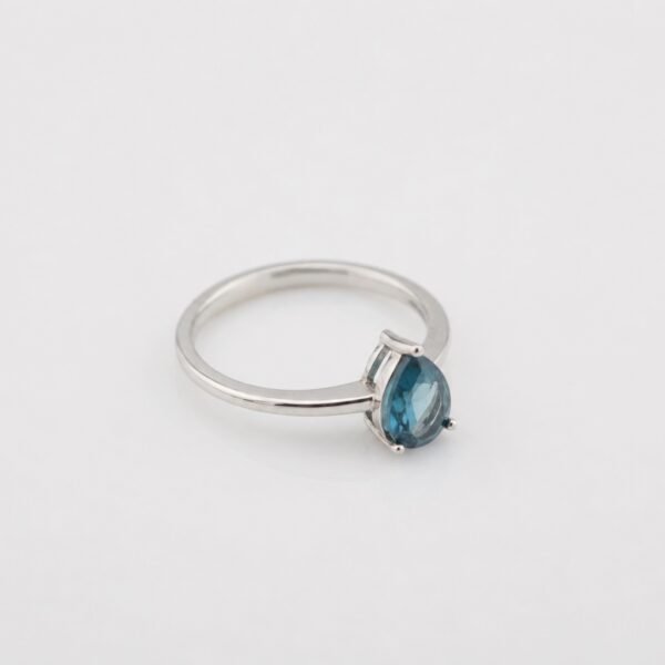 ringsilverlondontopazgota4 Midnight Teardrop Ring|夜藍之滴 925純銀倫敦藍托帕石戒指