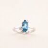 ringsilvermaequisetopaz1 Azure Marquis Ring|湛藍流影 925純銀瑞士藍托帕石戒指