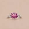 ringsilvermeihongbixibig1 Rosé Radiance Ring|玫瑰流光 925純銀玫紅碧璽戒指