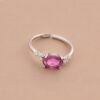 ringsilvermeihongbixibig4 Rosé Radiance Ring|玫瑰流光 925純銀玫紅碧璽戒指