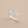Aqua Balance Ring｜晴藍之衡 925純銀天空藍托帕石戒指
