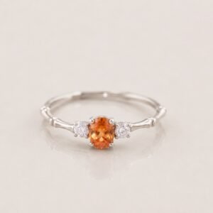 Fanta Glow Ring｜芬橙流光 925純銀芬達石戒指