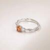 ringsilverorangegaoshi4 Fanta Glow Ring|芬橙流光 925純銀芬達石戒指