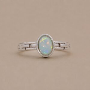 Aurora Veil Ring｜極光輕紗 925純銀蛋白石戒指