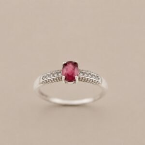 Crimson Grace Ring｜緋紅雅韻 925純銀紅寶石戒指