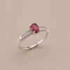 Crimson Grace Ring｜緋紅雅韻 925純銀紅寶石戒指