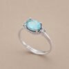 Azure Whisper Ring｜晴藍輕語 925純銀天空藍托帕石戒指