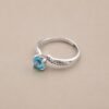 Sky Serenity Ring｜晴空之境 925純銀天空藍托帕石戒指