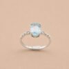 Ocean Mist Ring｜海霧清光 925純銀海藍寶石戒指