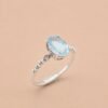 Ocean Mist Ring｜海霧清光 925純銀海藍寶石戒指