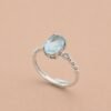 Ocean Mist Ring｜海霧清光 925純銀海藍寶石戒指