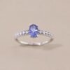 Twilight Tanzanite Ring｜暮紫星光 925純銀坦桑石鋯石戒指