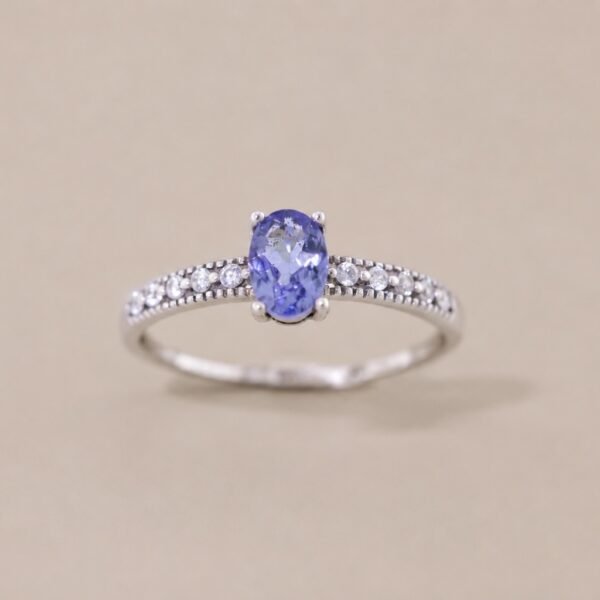 Twilight Tanzanite Ring｜暮紫星光 925純銀坦桑石鋯石戒指