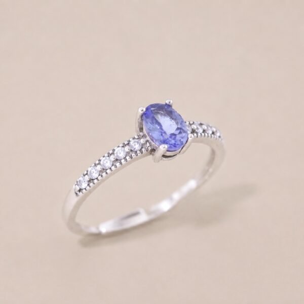 Twilight Tanzanite Ring｜暮紫星光 925純銀坦桑石鋯石戒指