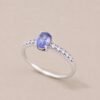 Twilight Tanzanite Ring｜暮紫星光 925純銀坦桑石鋯石戒指