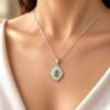 Verdant Radiance Tsavorite Necklace｜翠耀星芒 925純銀沙弗萊石鋯石項鍊
