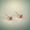 earring18kfenlambao5 Pink Clover Sapphire Earrings|粉紅幸運草 18K黃金粉紅藍寶石耳環