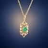 Emerald Lace Pendant｜翠華鏤影 18K黃金哥倫比亞祖母綠鑽石墜飾