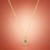 Emerald Frame Pendant｜翠境 18K黃金阿富汗祖母綠鑽石墜飾