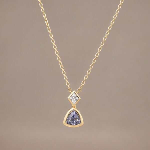 Silver Mist Spinel Pendant｜銀霧 18K黃金灰色尖晶石鋯石墜飾