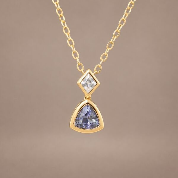 Silver Mist Spinel Pendant｜銀霧 18K黃金灰色尖晶石鋯石墜飾