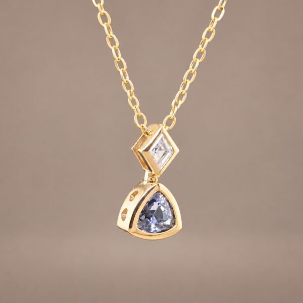 Silver Mist Spinel Pendant｜銀霧 18K黃金灰色尖晶石鋯石墜飾