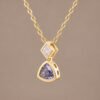 Silver Mist Spinel Pendant｜銀霧 18K黃金灰色尖晶石鋯石墜飾