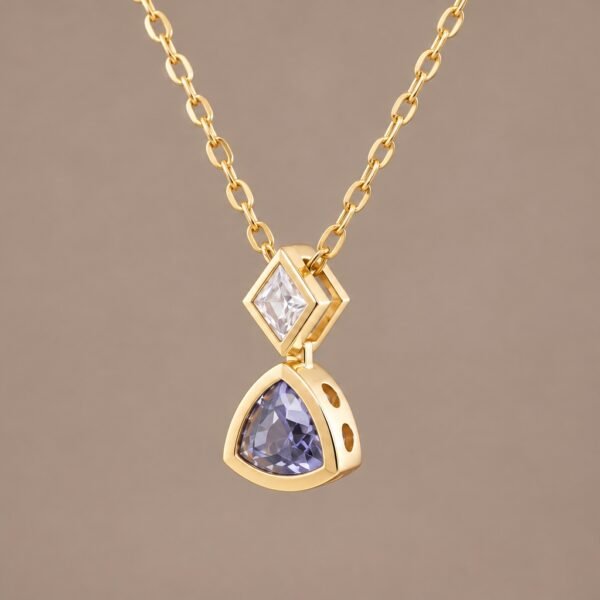 Silver Mist Spinel Pendant｜銀霧 18K黃金灰色尖晶石鋯石墜飾