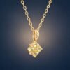 Golden Bloom Sapphire Pendant｜金曜花綻 18K黃金黃藍寶石墜飾