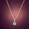 Apatite Drop Pendant｜18K金磷灰石鑽石墜飾
