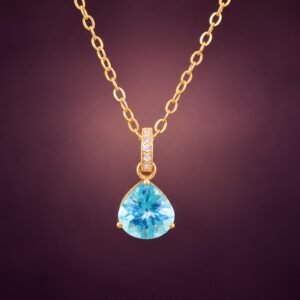 Apatite Drop Pendant｜18K金磷灰石鑽石墜飾