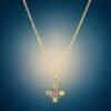 Color Bloom Pendant｜彩漾花綻 18K黃金黃藍寶石・粉紅藍寶石・沙弗萊石墜飾