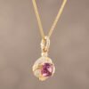 pendant18kpinkspinel3 Rose Radiance Spinel Pendant|玫曜流光尖晶石鑽石墜飾