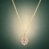 Royal Filigree Purple Sapphire Pendant｜18K金無燒紫色藍寶石鑽石墜飾