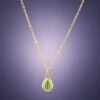 Tsavorite Dew Pendant｜翠滴 18K黃金沙弗萊石榴石墜飾